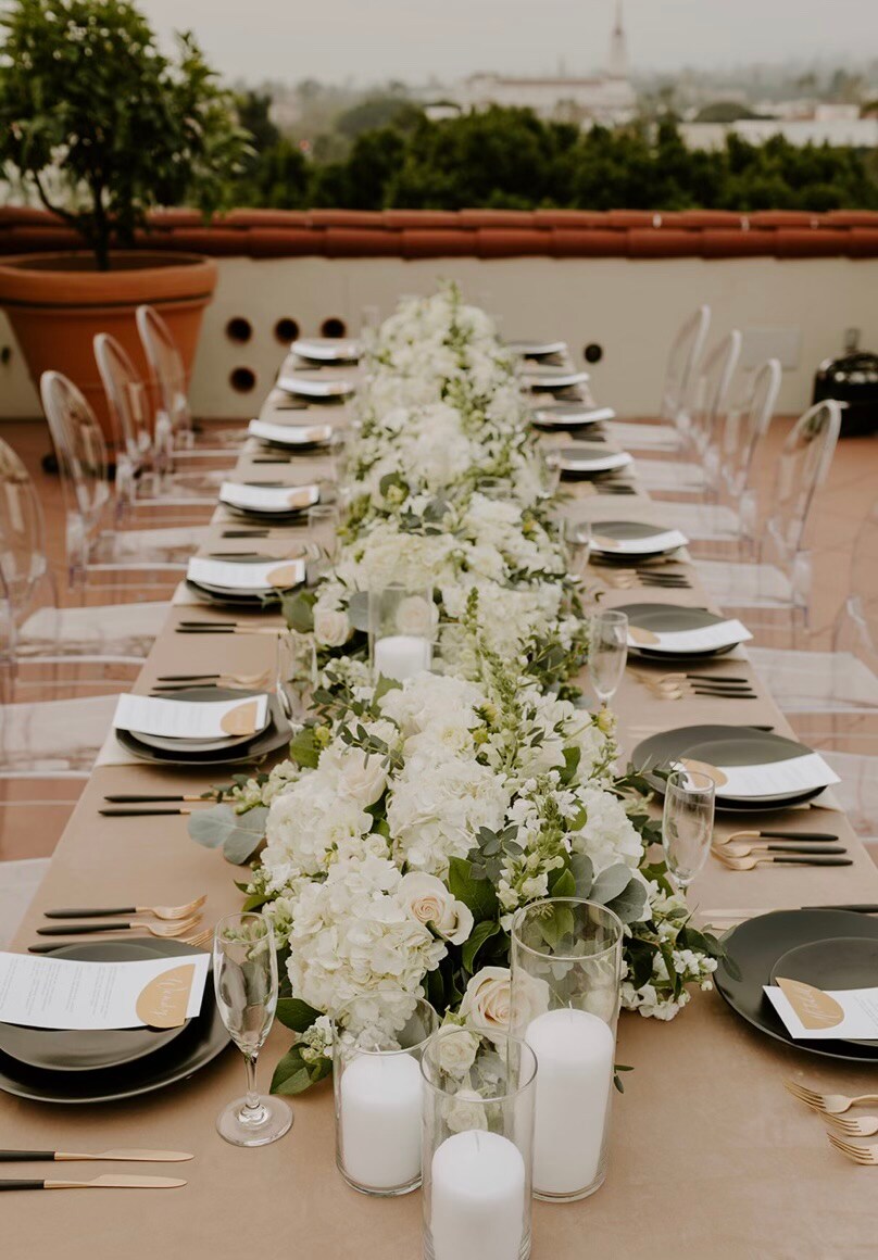 White Florals Reception